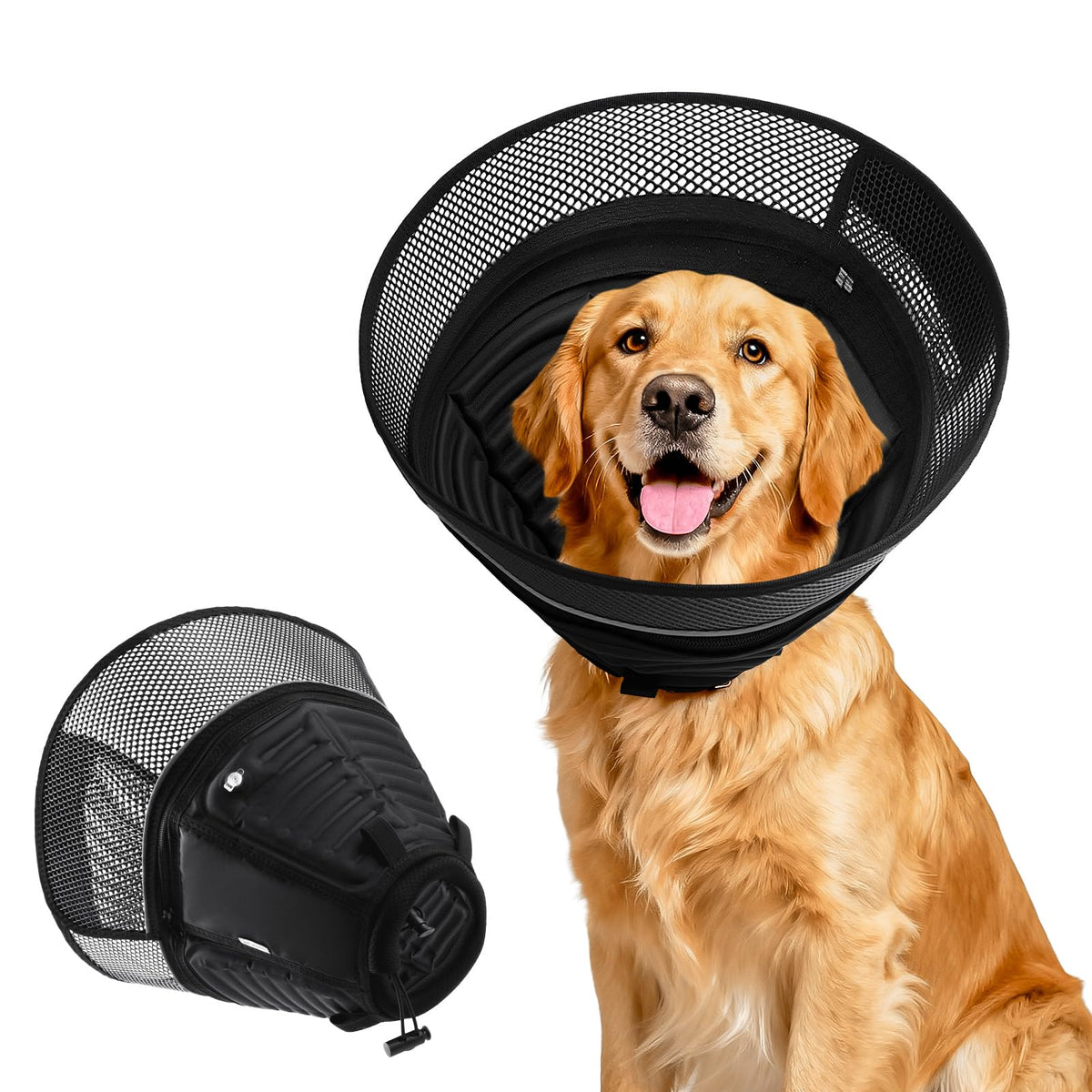 Cono inflable AnimaCure con ajuste cómodo para la recuperación sin estrés.