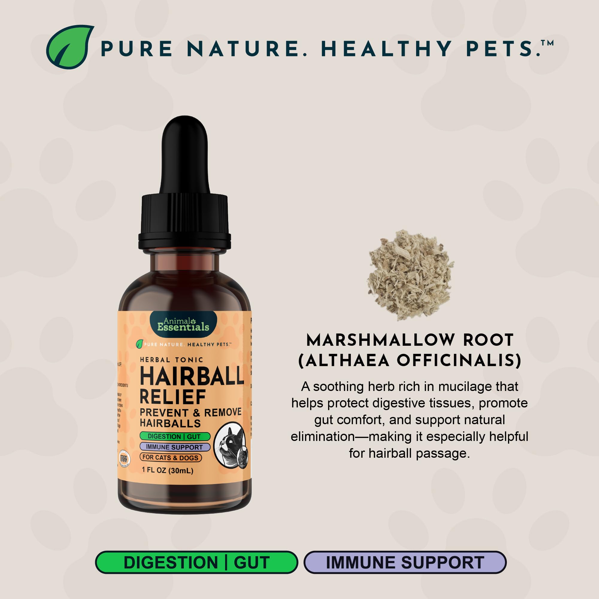 Animal Essentials Hairball Relief Formula, aplicación fácil para mascotas.