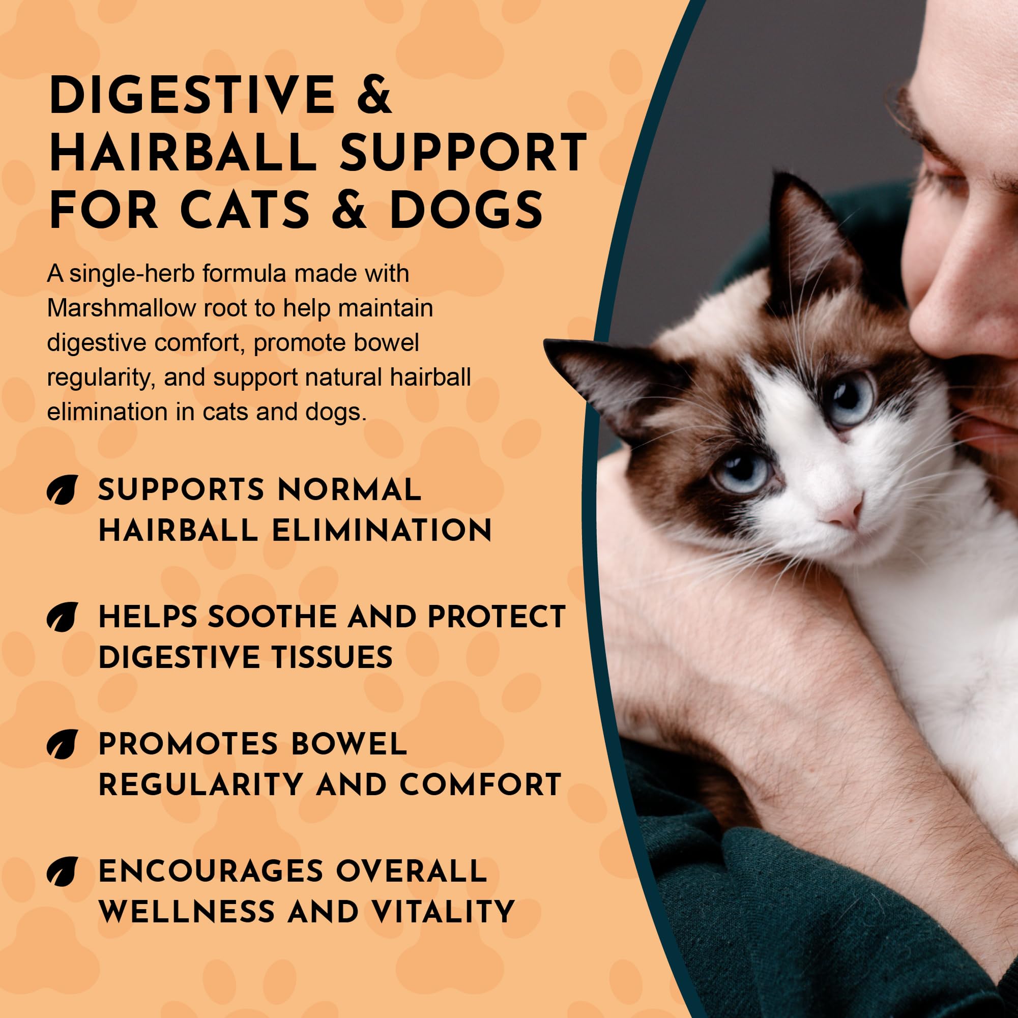 Animal Essentials Hairball Relief Formula, uso cómodo para gatos y perros.