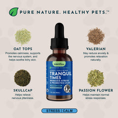 Etiqueta del producto Tranquility Blend, guía de uso clara.