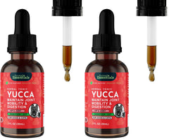Animal Essentials Yucca botella 1oz: soporte articular para perros y gatos.