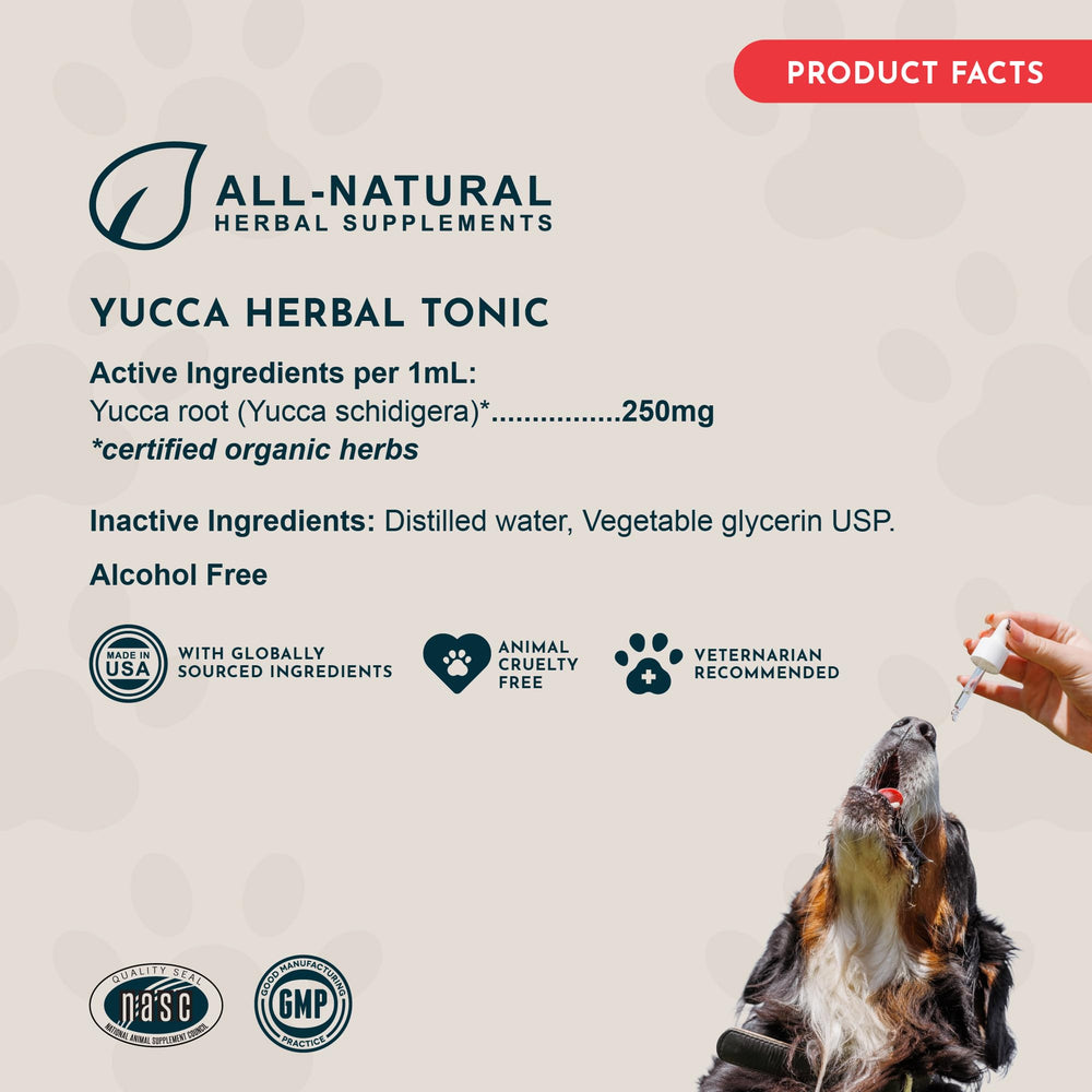 Animal Essentials Yucca extracto herbal: enfoque natural para el cuidado de mascotas.