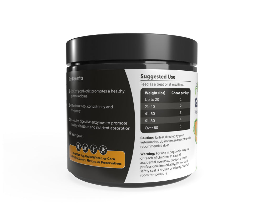 AnimalBiome DoggyBiome Gut Shield, masticables, apoyo a la microbiota y bienestar diario para perros y gatos.