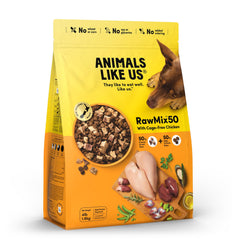 Animals Like Us RawMix50 corazones de pollo deshidratados, sabor natural y proteína alta.