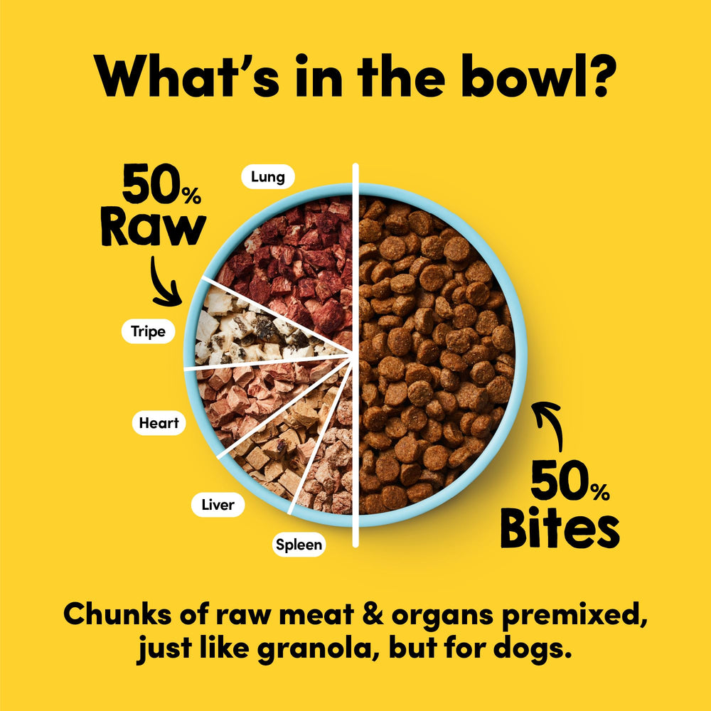 Animals Like Us RawMix50, trozos crujientes que estimulan la experiencia al comer