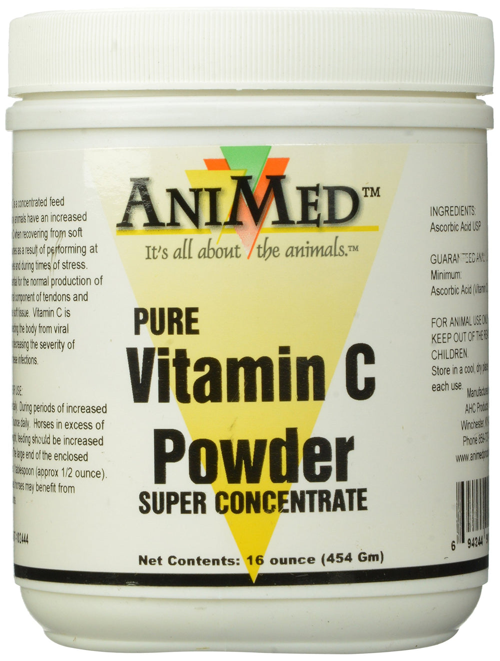ANIMED Vitamin C Pure, frasco frontal, refuerzo diario de defensa y vitalidad