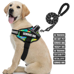 Animire chaleco servicio perro con 10 parches para señales.