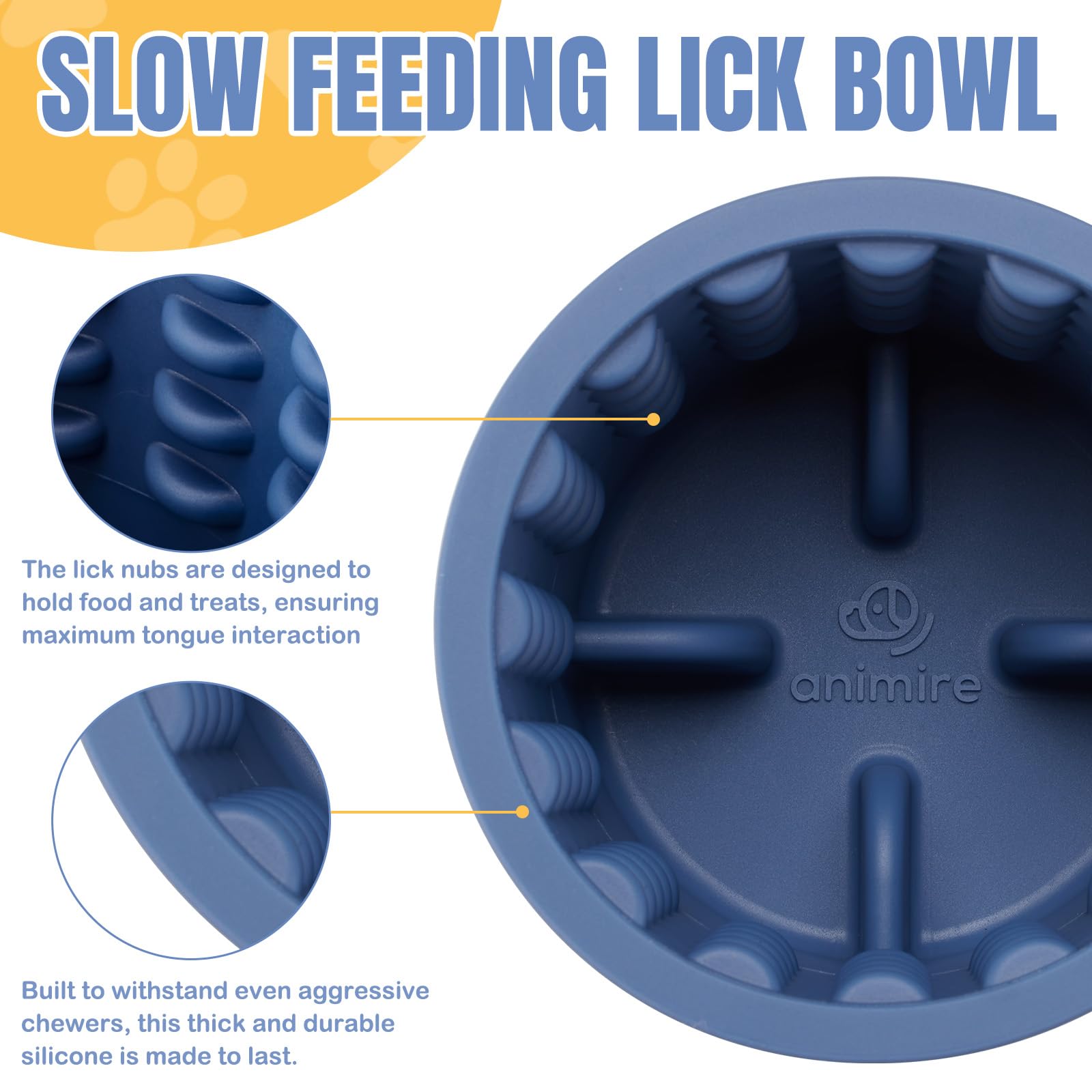 Animire cuenco lamido, silicona de grado alimentario, seguro para perros