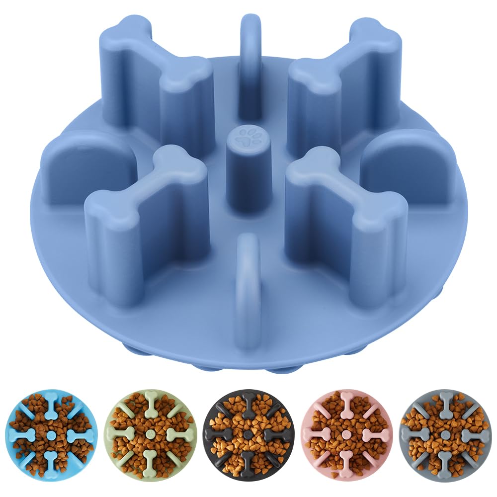 Animire inserto lento de silicona para tazones, favorece comer con mayor calma.