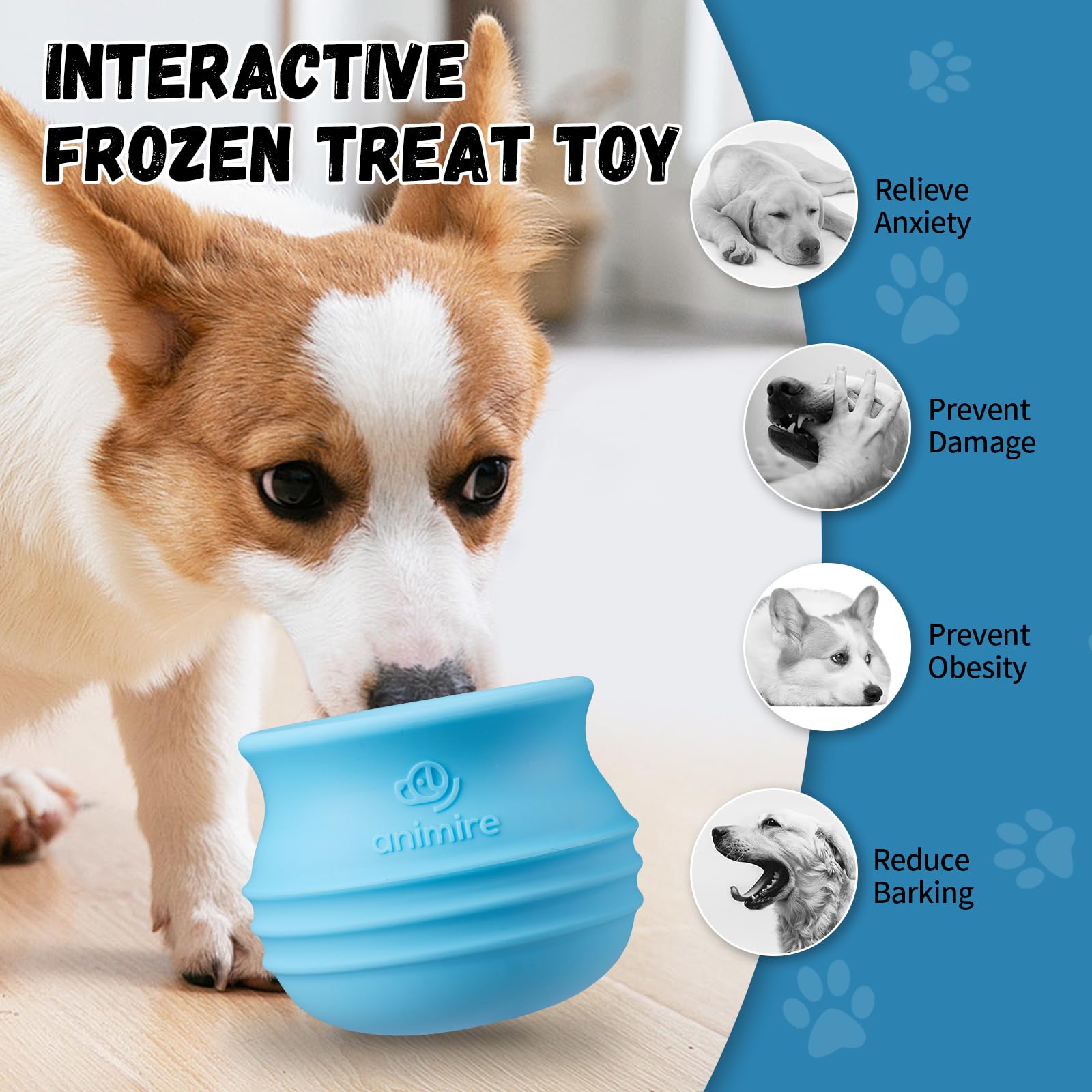 Animire premios congelados para perros, recompensa fresca en días calurosos