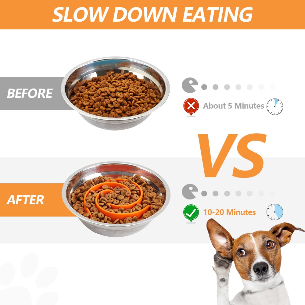 Animire silicona suave para nariz de perro; comodidad durante la comida.