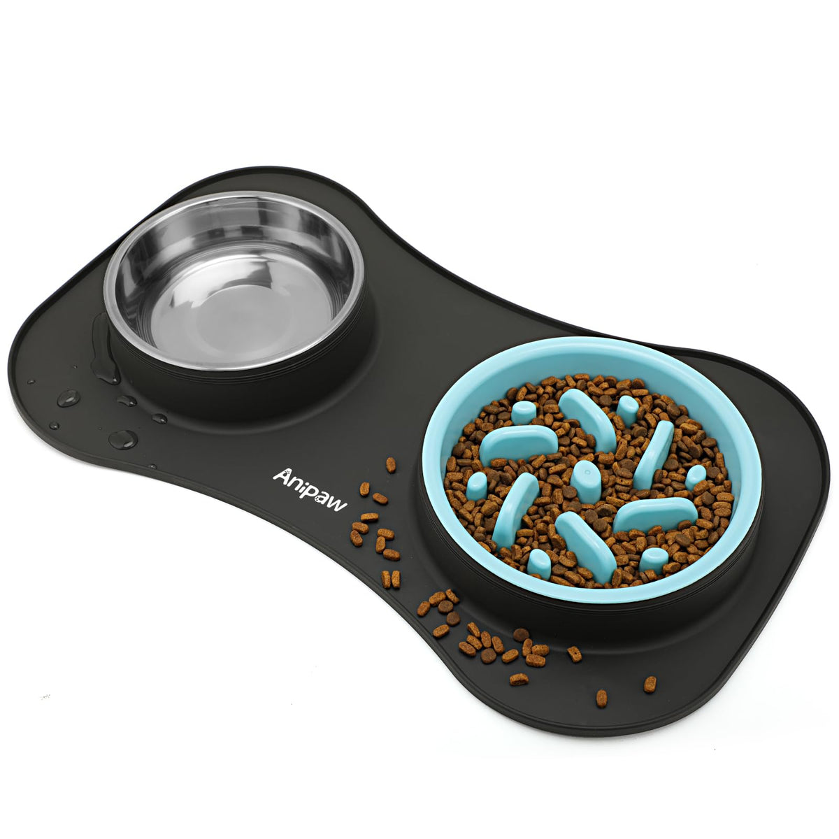Anipaw comedero lento para perros de plástico seguro y cómodo