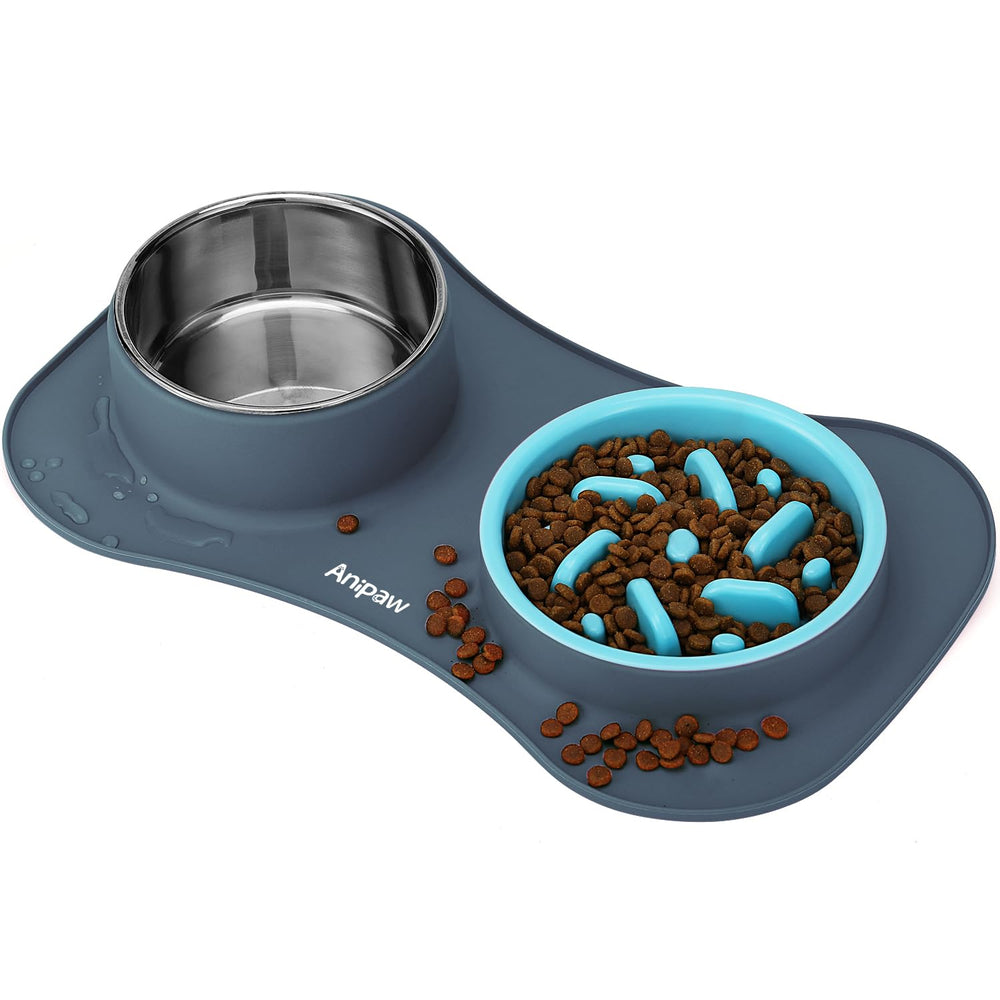 Anipaw plato lento perro 15oz: ayuda a comer más despacio para una experiencia de comida más tranquila.