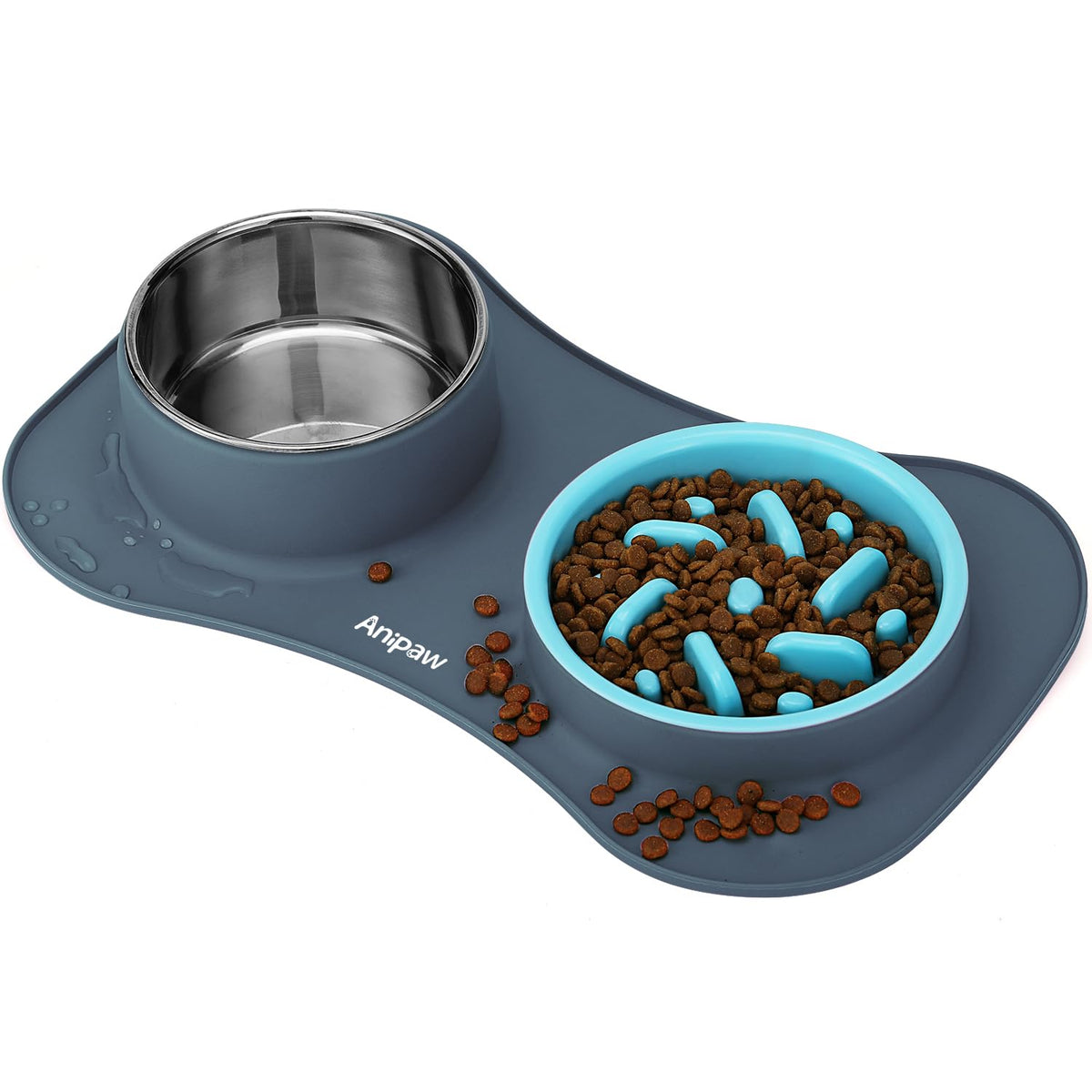 Anipaw plato lento perro 15oz: ayuda a comer más despacio para una experiencia de comida más tranquila.