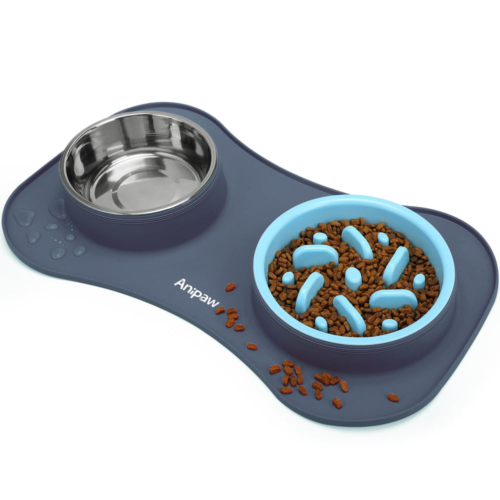 Anipaw plato lento para perro de 15oz fomenta comer con calma y pausadamente.