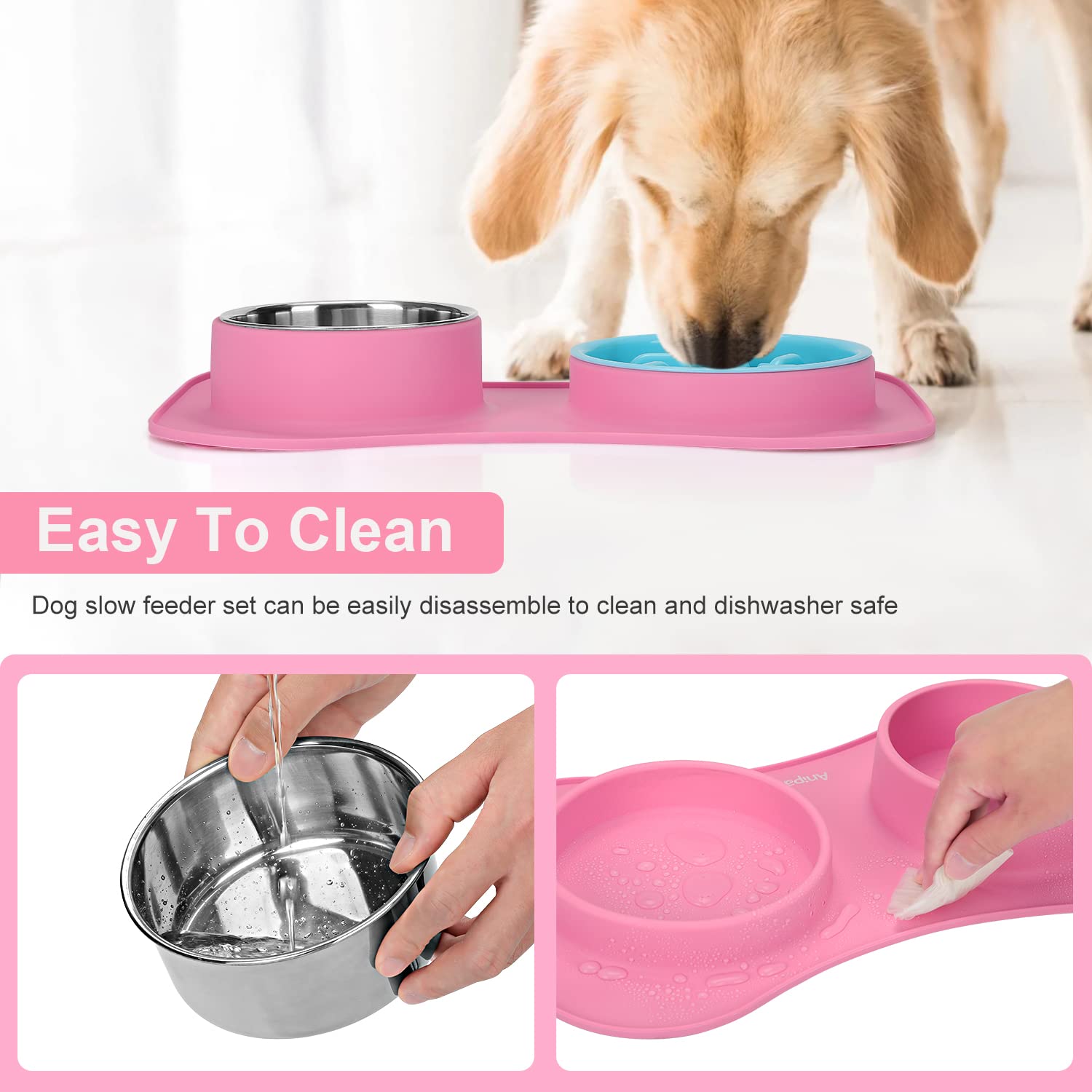 Anipaw tapete silicona plegable antideslizante para comedero
