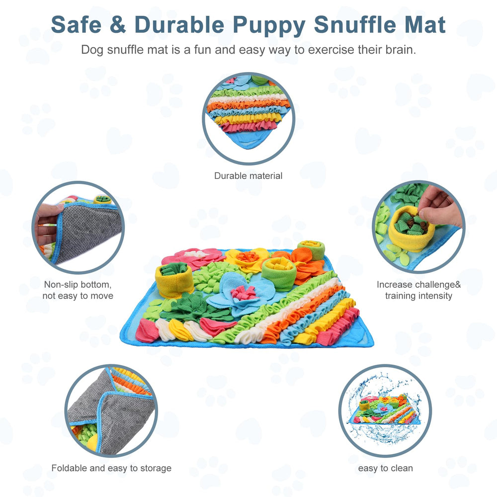 Ankilo Snuffle Mat con base antideslizante, mantiene estable la sesión de juego.