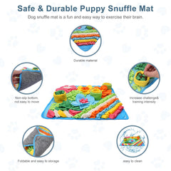 Ankilo Snuffle Mat con base antideslizante, mantiene estable la sesión de juego.