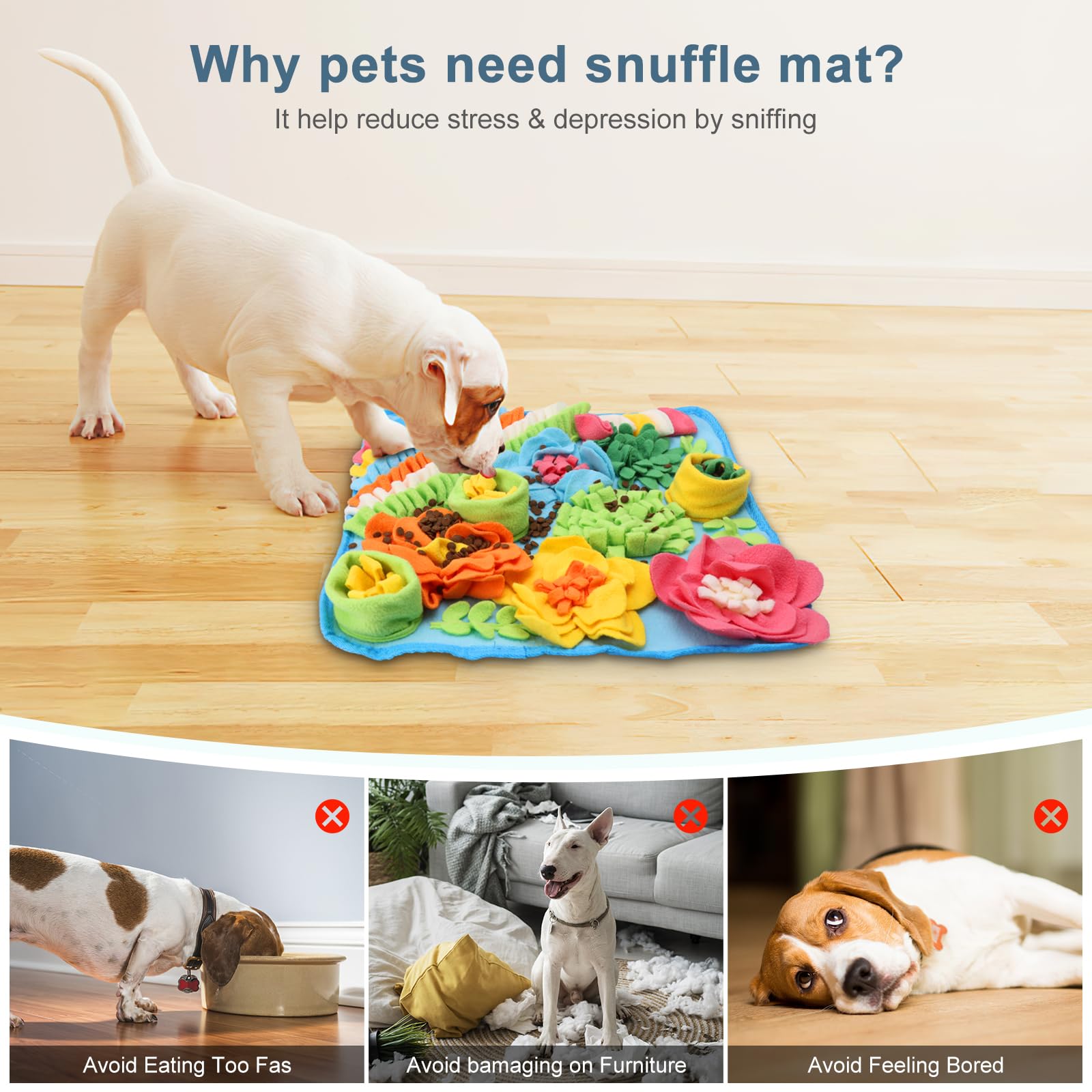 Ankilo Snuffle Mat, estimula la mente y favorece la alimentación lenta.