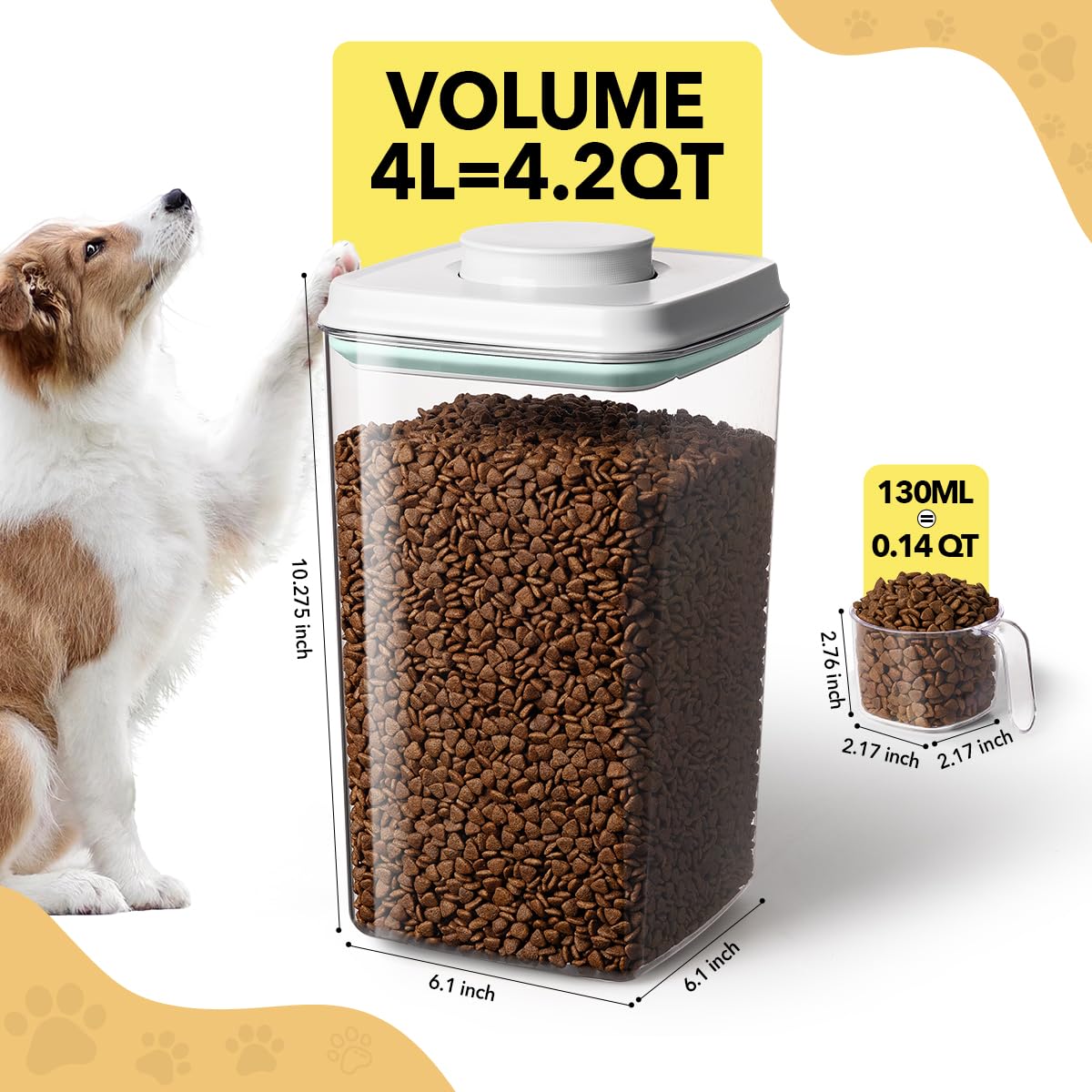 Ankou contenedor multiuso con tapa apilable para mascotas.