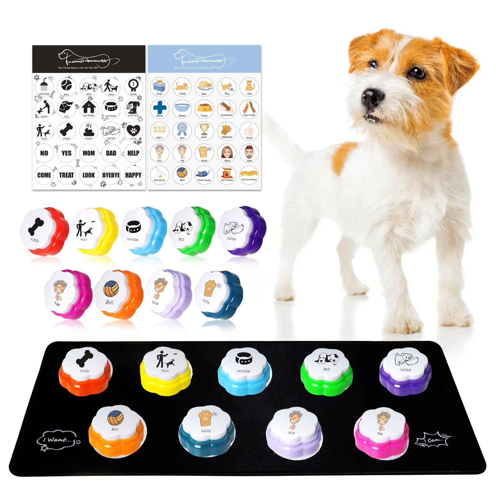 ANLIKI: botones parlantes de 9 piezas con base para comunicarte con tu mascota
