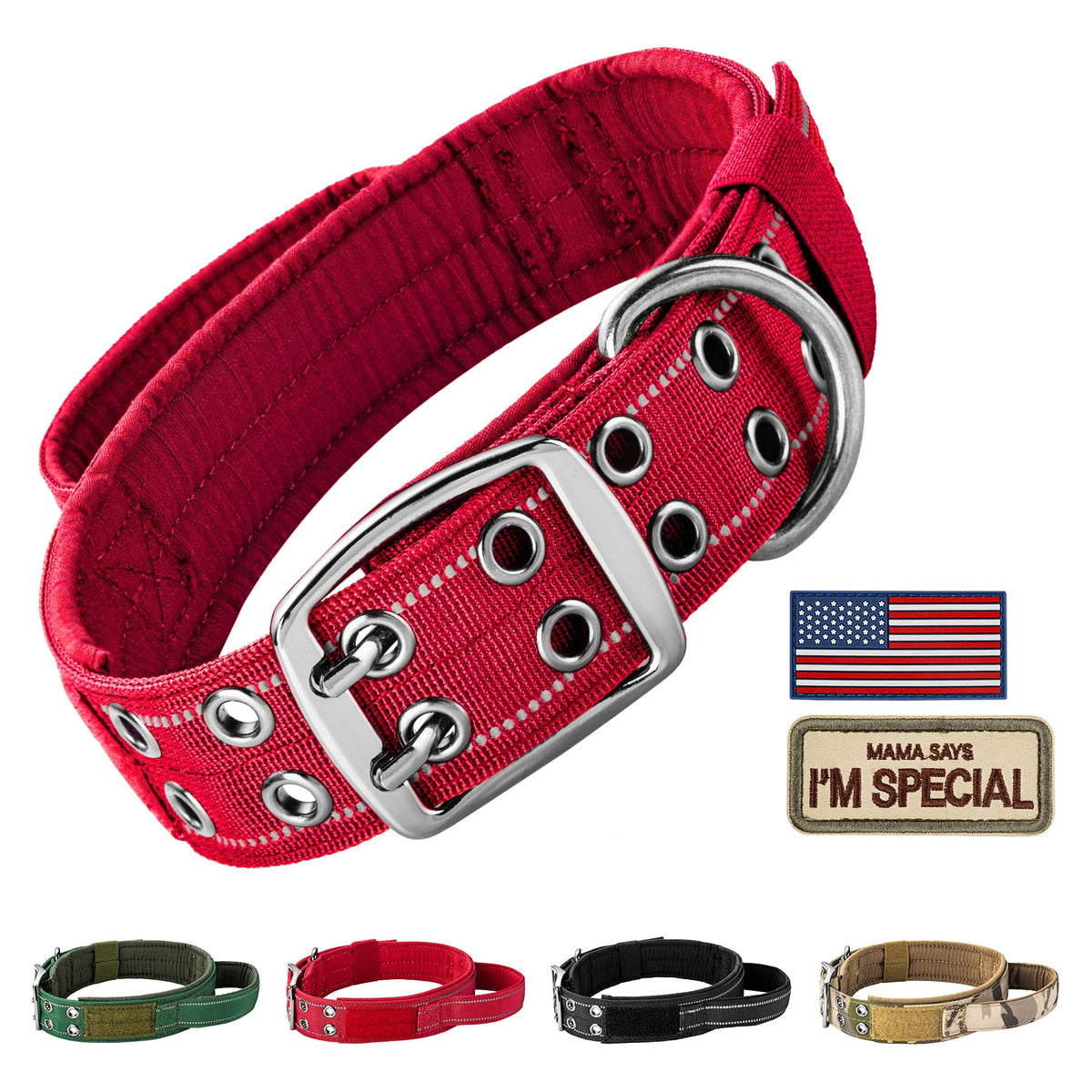 Collar táctico Annchwool con asa acolchada para control cómodo durante paseos