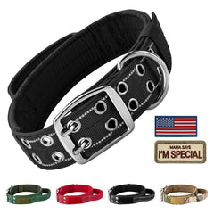 Collar táctico Annchwool con cierre doble para mayor seguridad en paseos.