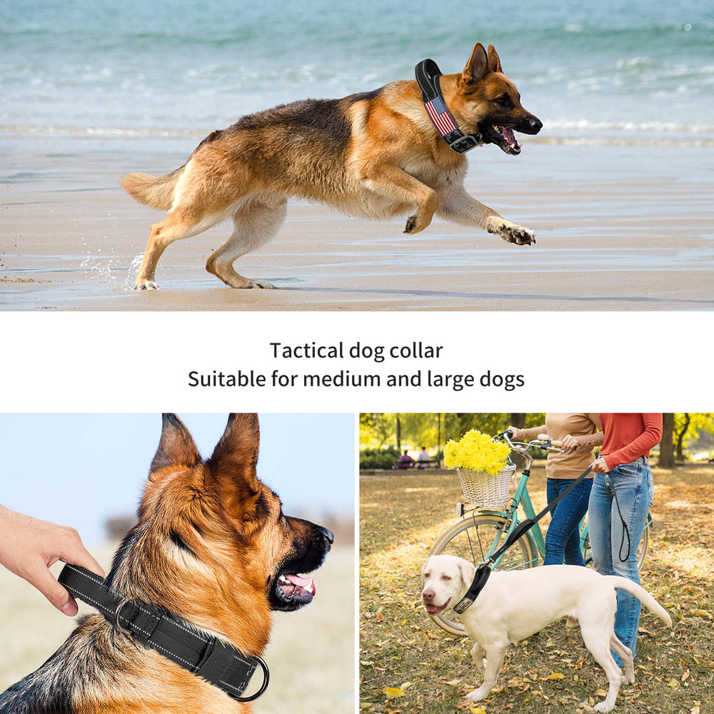 Annchwool collar táctico con banda reflectante para caminar de noche