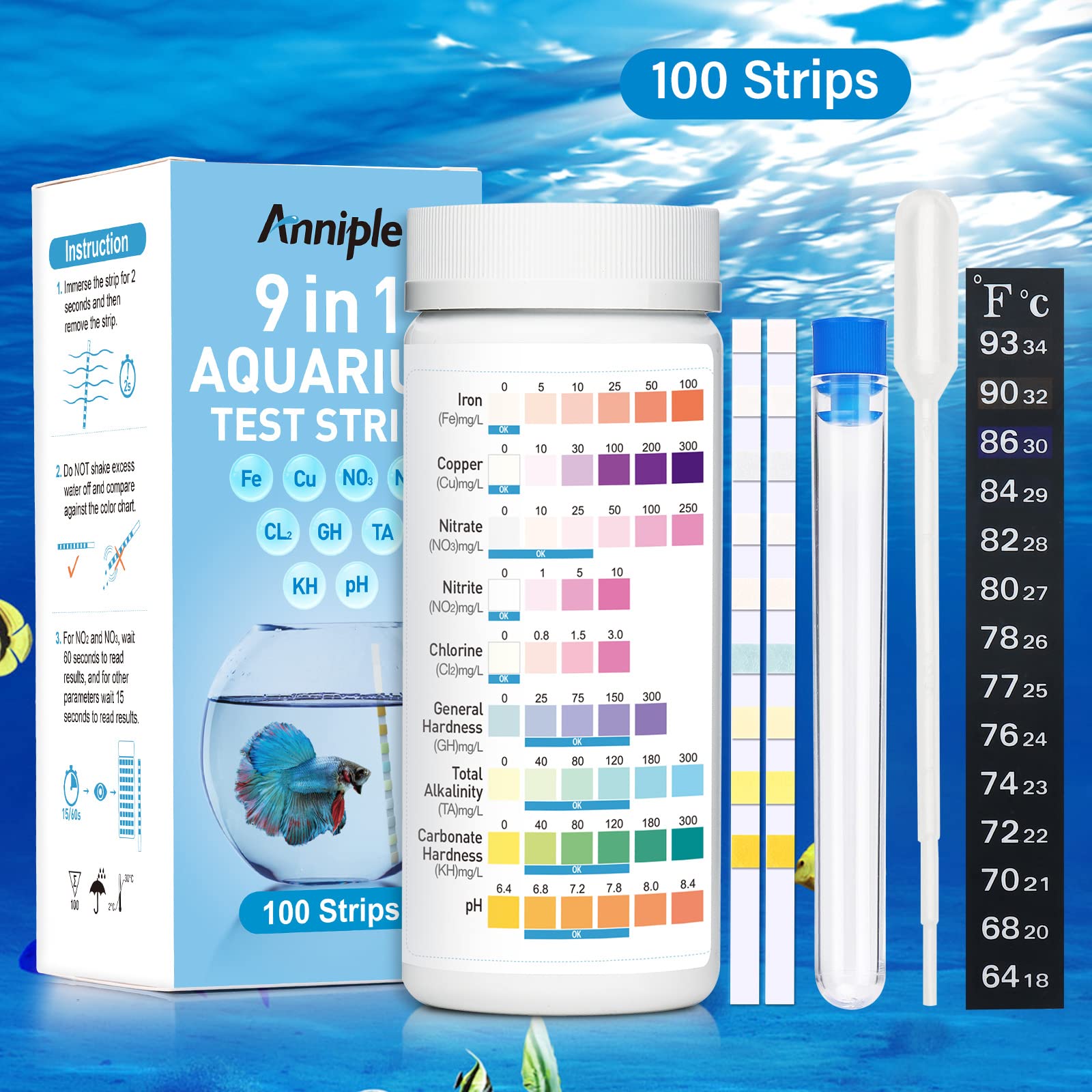 Uso práctico de Anniple 9 en 1 dentro del kit para acuario