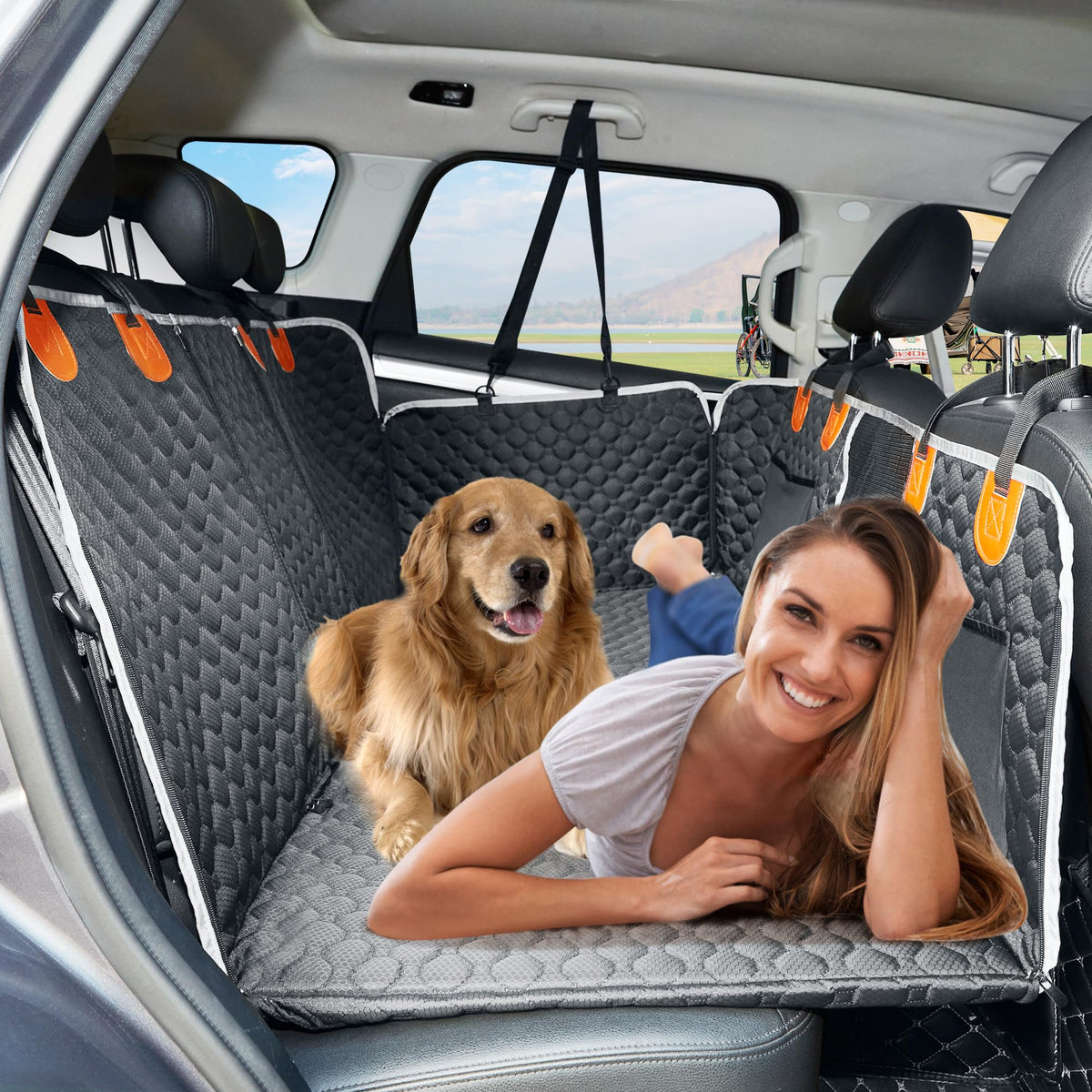 ANOSOSPECIAL extensor de asiento trasero para perros, amplía espacio y confort durante el viaje