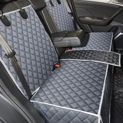 ANOSOSPECIAL funda de asiento para perro trasero XL, protección y comodidad en viajes.