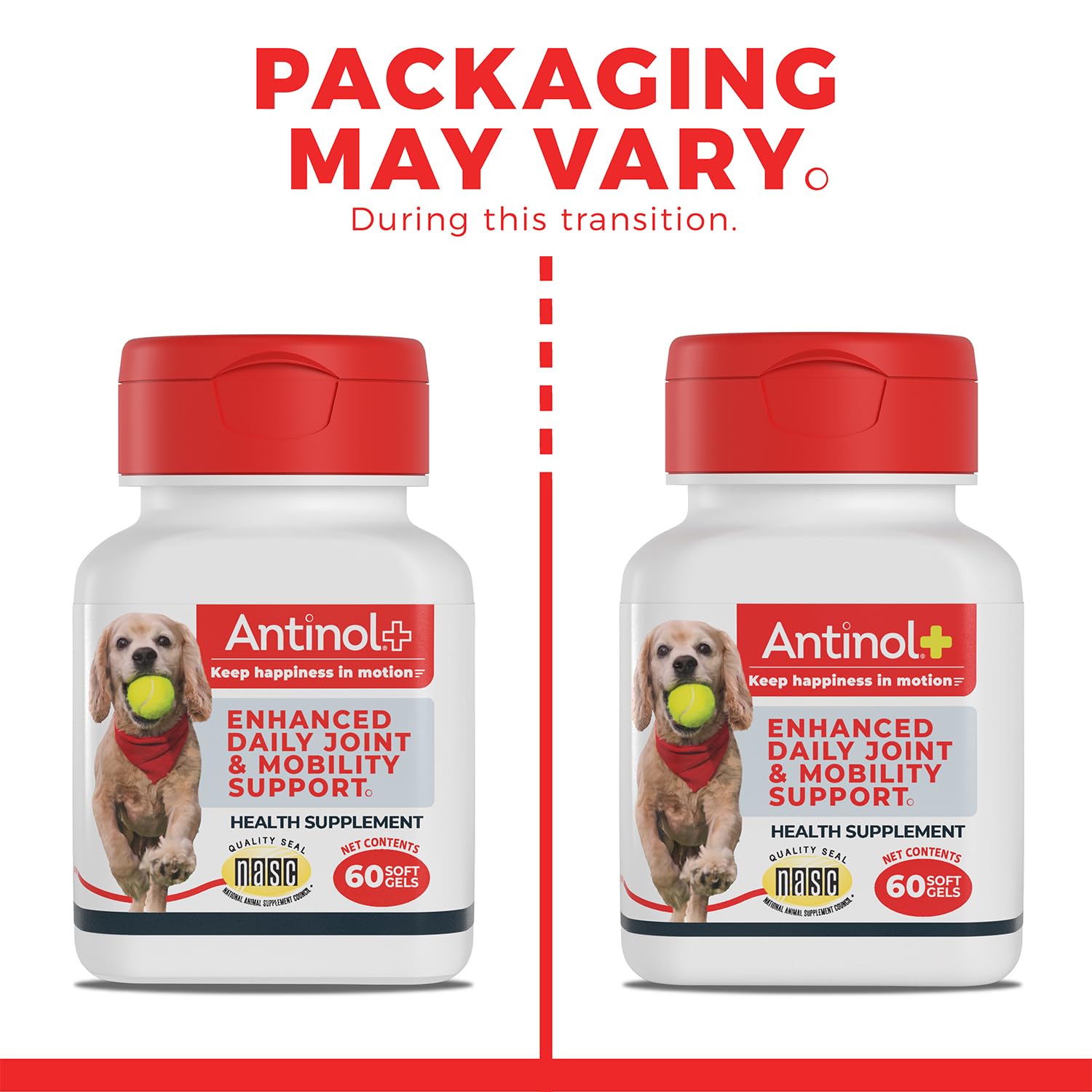 Antinol Plus: etiqueta clara con indicaciones de dosis para articulaciones.