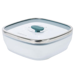 Anyday vidrio cuadrado 10 tazas con tapa para almacenamiento seguro