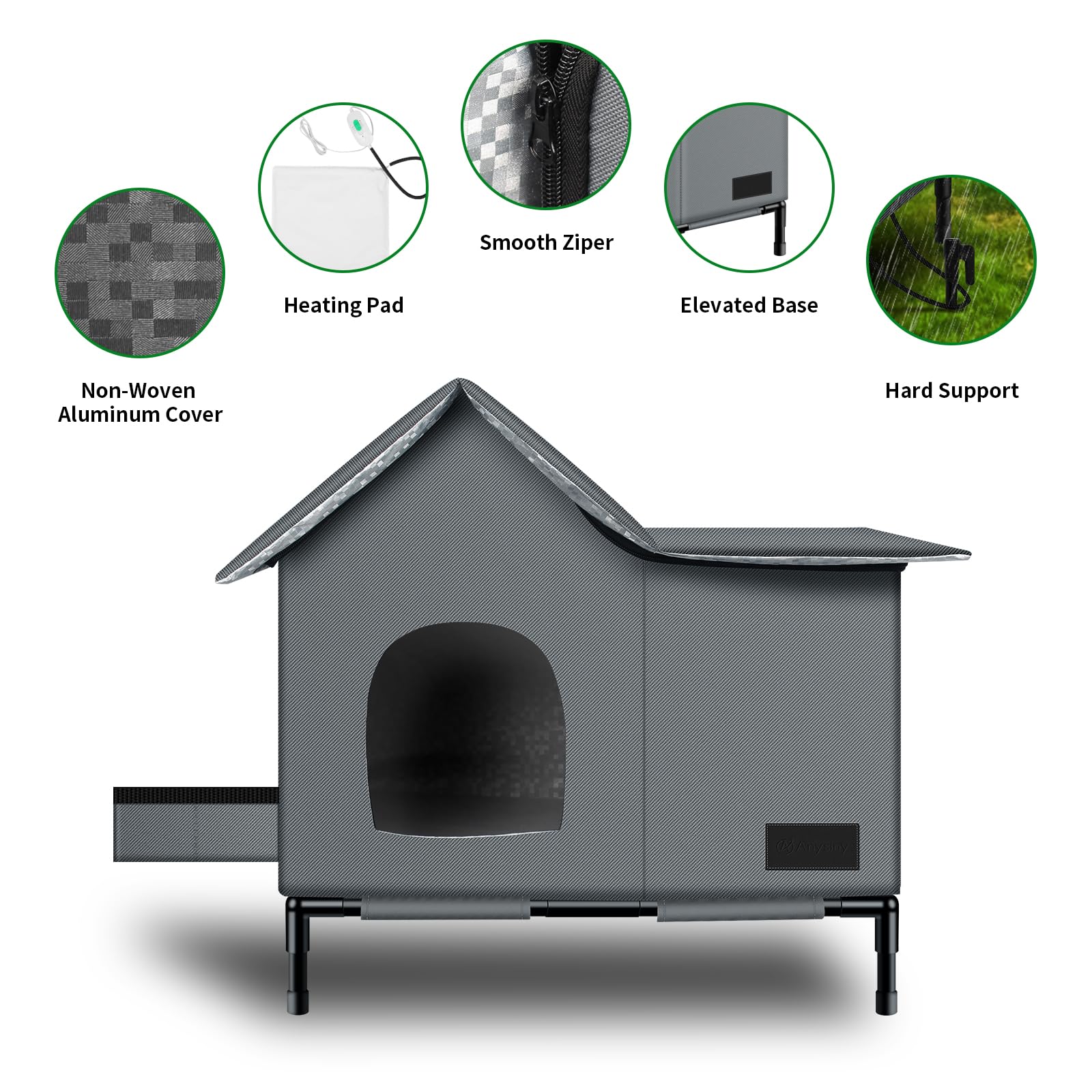 anysiny material durable, resistente a lluvia y viento
