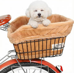 ANZOME interior sherpa suave para cesta de bici, confort cálido para tu mascota.
