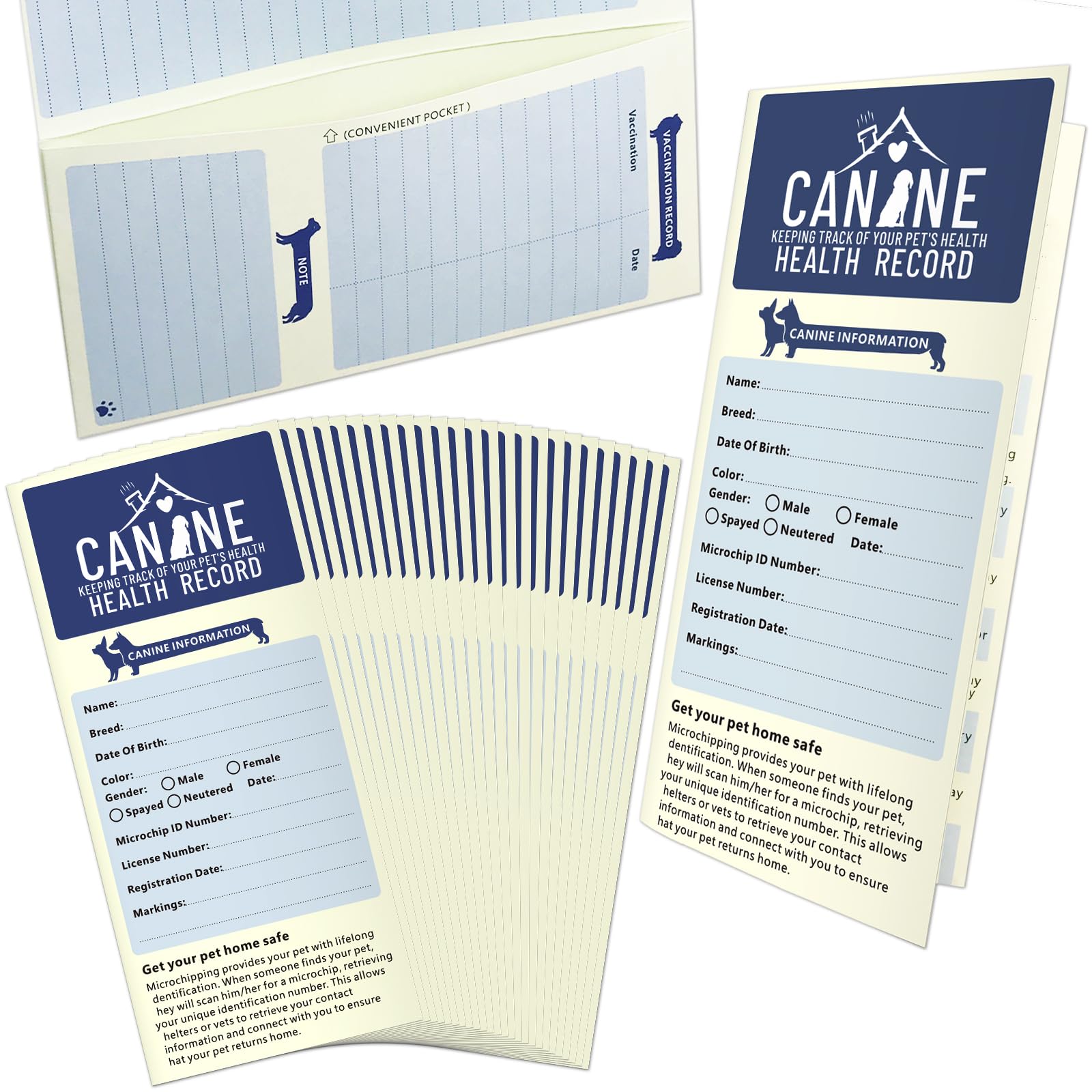 ANZON MORIES libro registro vacunas perro 8x10 para control de salud