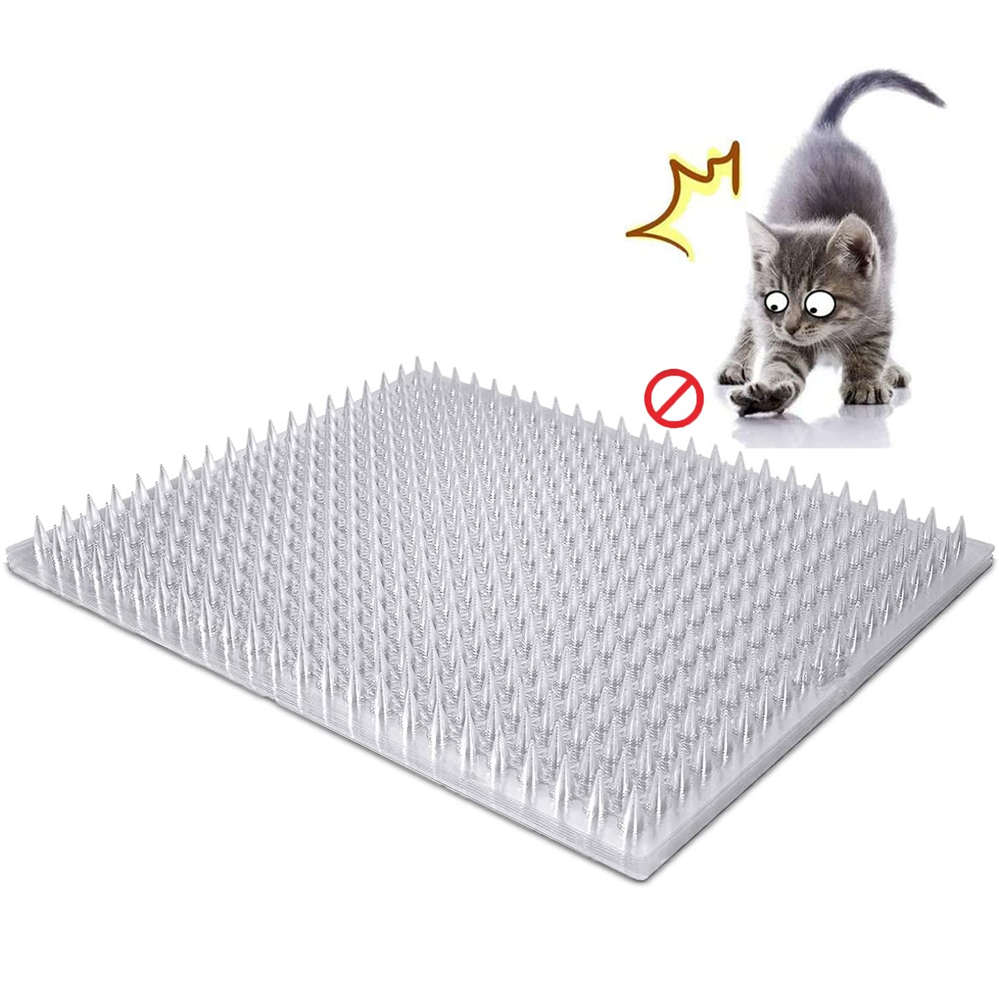 Aocoray alfombra con espigas para exteriores, protección exterior para gatos.
