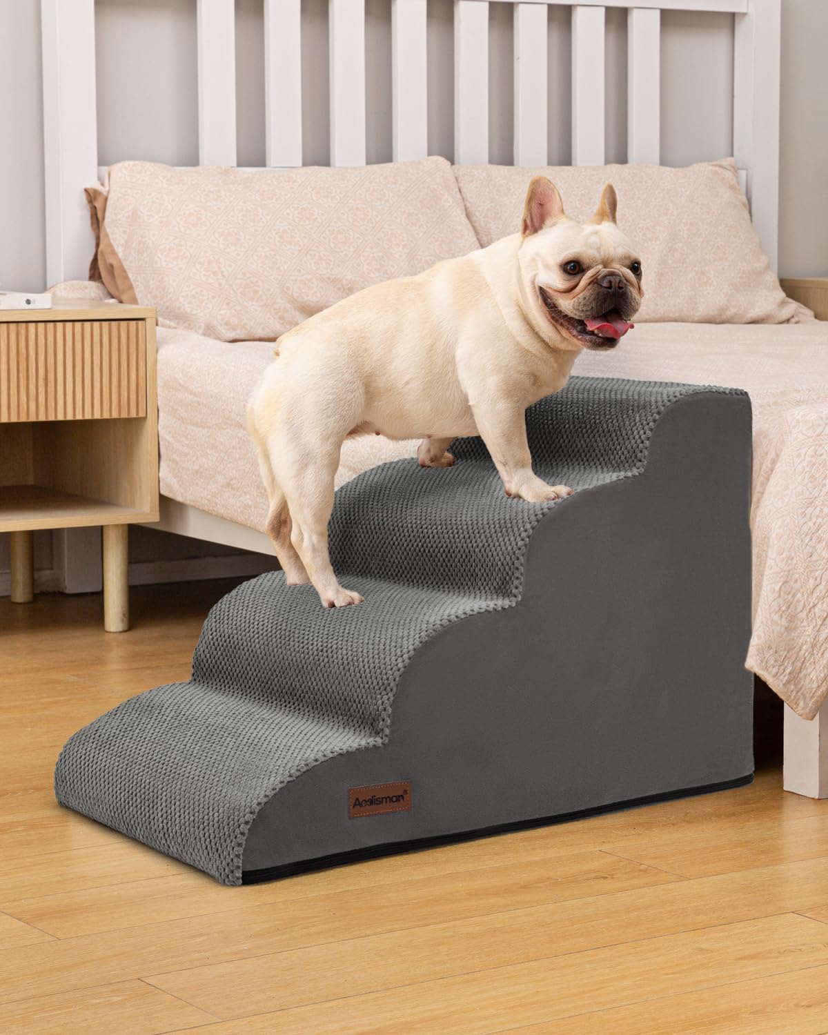 Aodisman escalera para cachorros y mascotas mayores, facilita acceso frecuente.