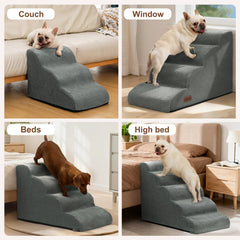 Aodisman escaleras para perro, vista lateral, eficiente para camas y sofás