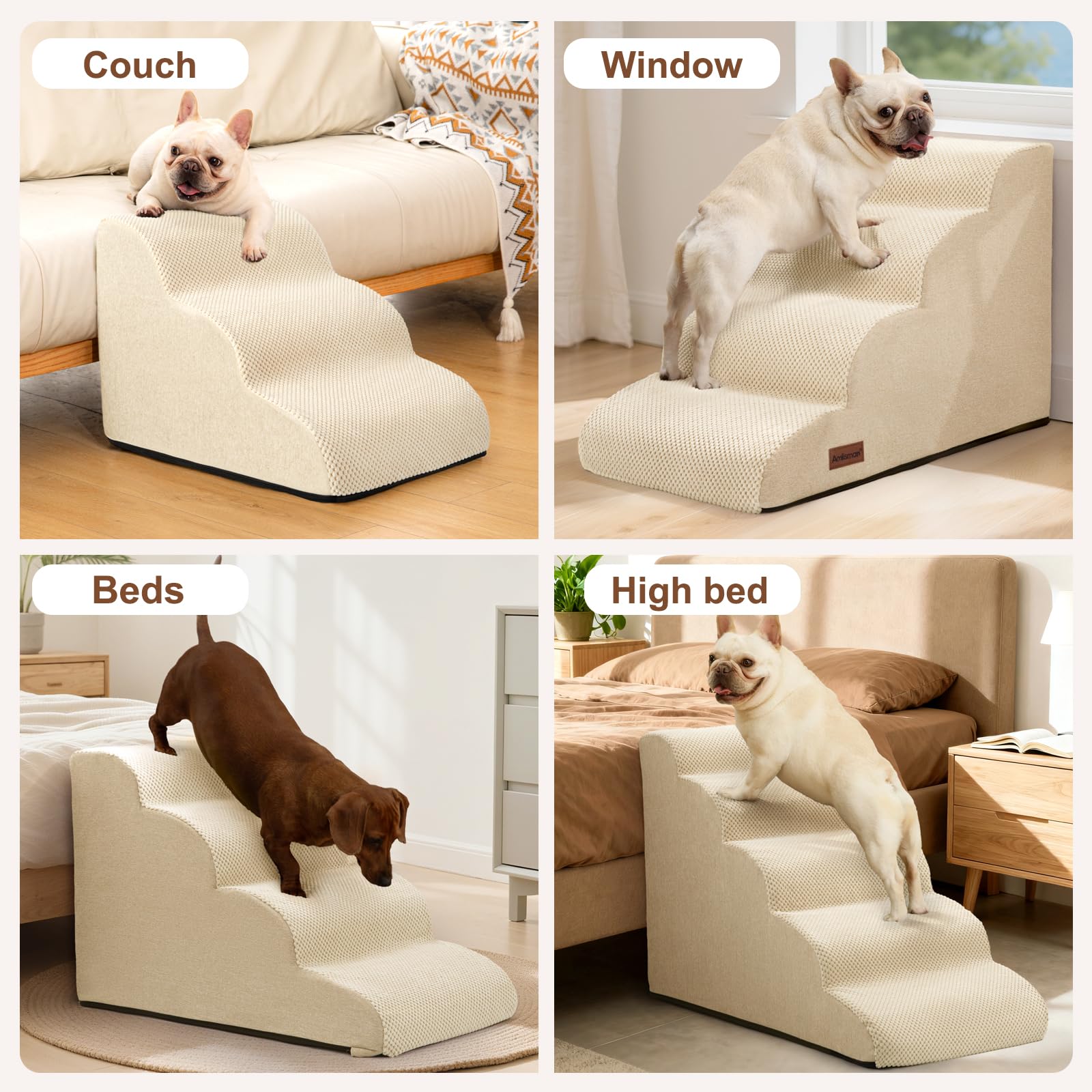 Aodisman escaleras para perro, 45 cm, perfecta para camas y muebles medianos.