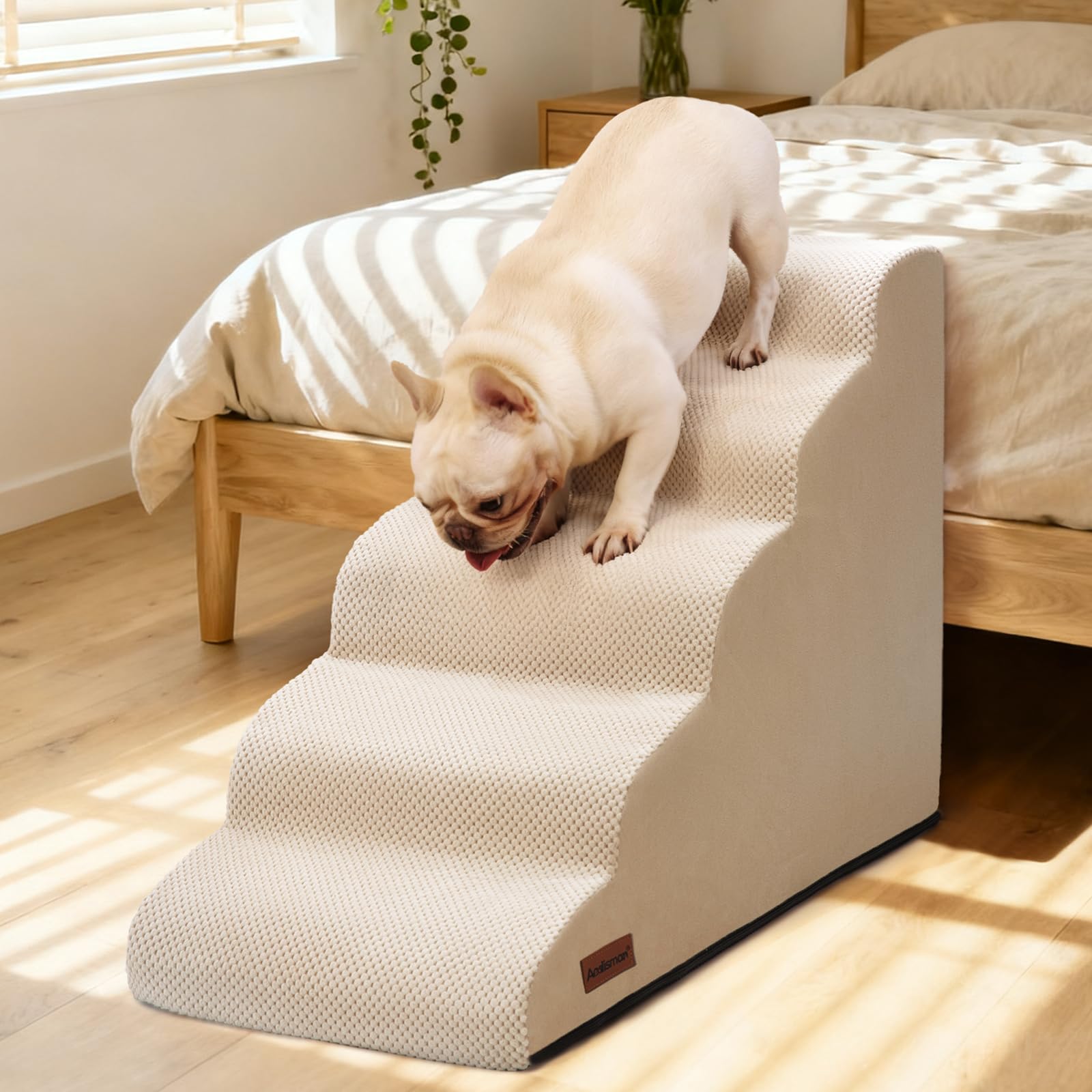 Aodisman escalera para perro 5 pasos espuma duradera que soporta uso diario