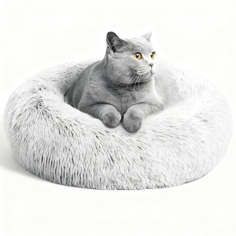 Cama Aofast donut lavable para mascota, cómoda para dormir