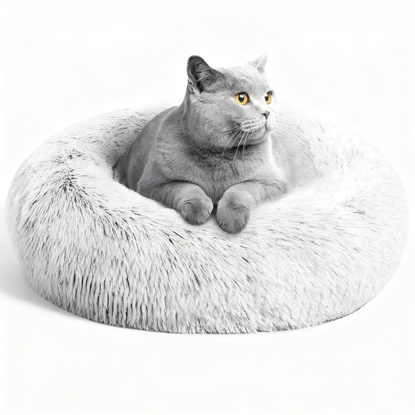 Cama Aofast donut lavable para mascota, cómoda para dormir