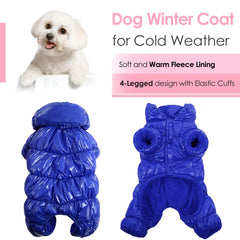 Chaleco AOFITEE para perro azul, vista lateral, diseño con patas para movilidad
