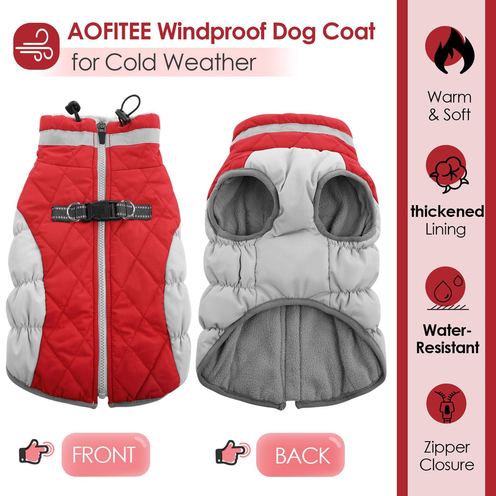 Chaleco AOFITEE con exterior resistente al agua para días de lluvia.