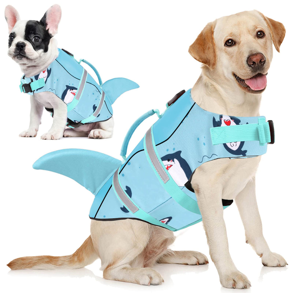 Chaleco de vida AOFITEE con diseño tiburón para mayor flotabilidad y estilo.