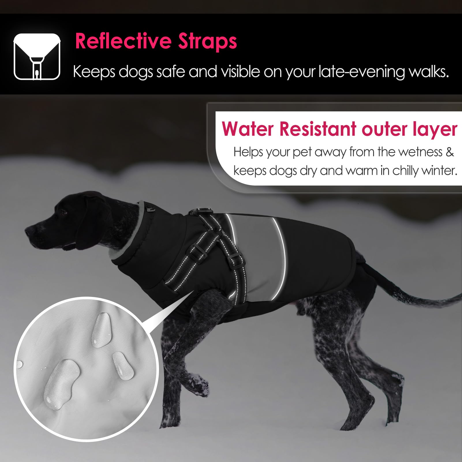 AOFITEE chaqueta impermeable con forro cálido para días de lluvia o nieve.