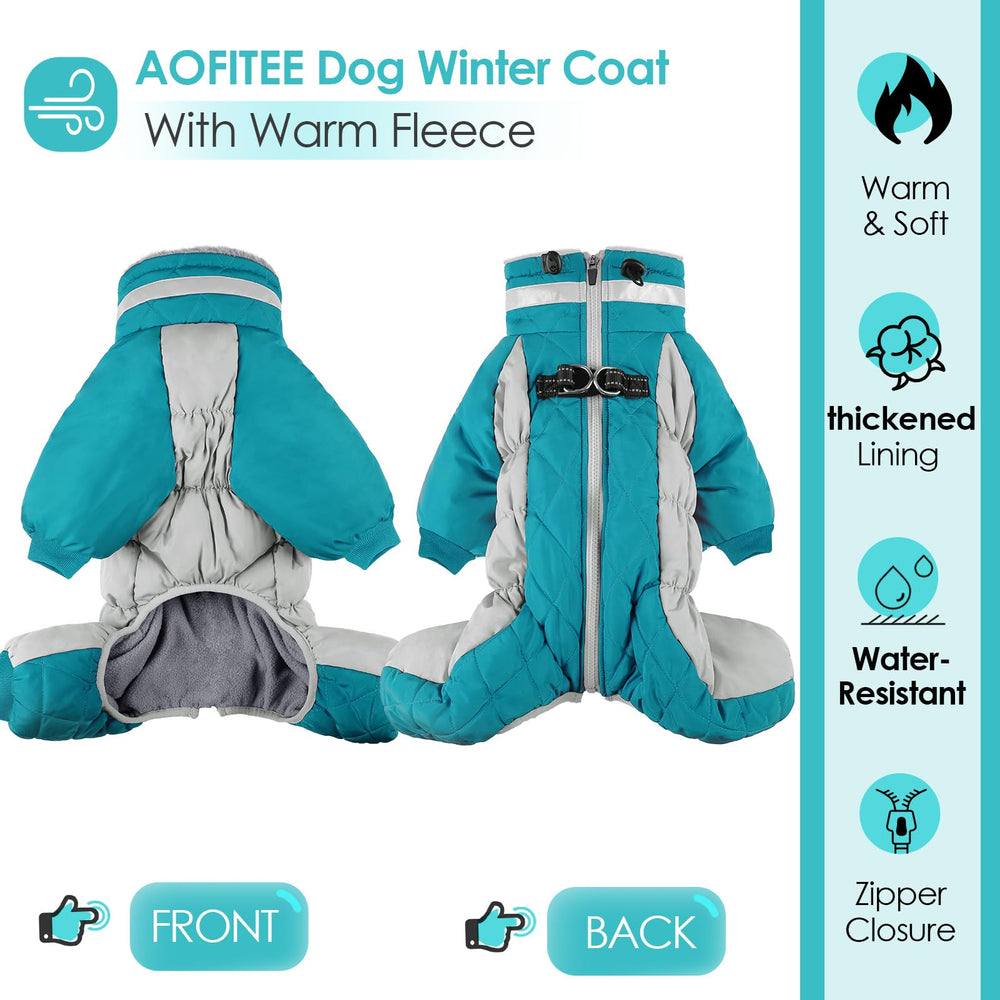 AOFITEE chaqueta-perro-cierre-trasero: fácil de poner y quitar.