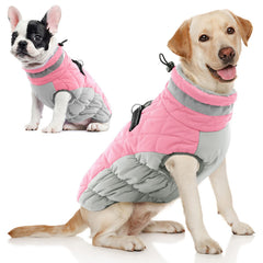AOFITEE chaqueta para perros, frente, ideal para paseos en frío.