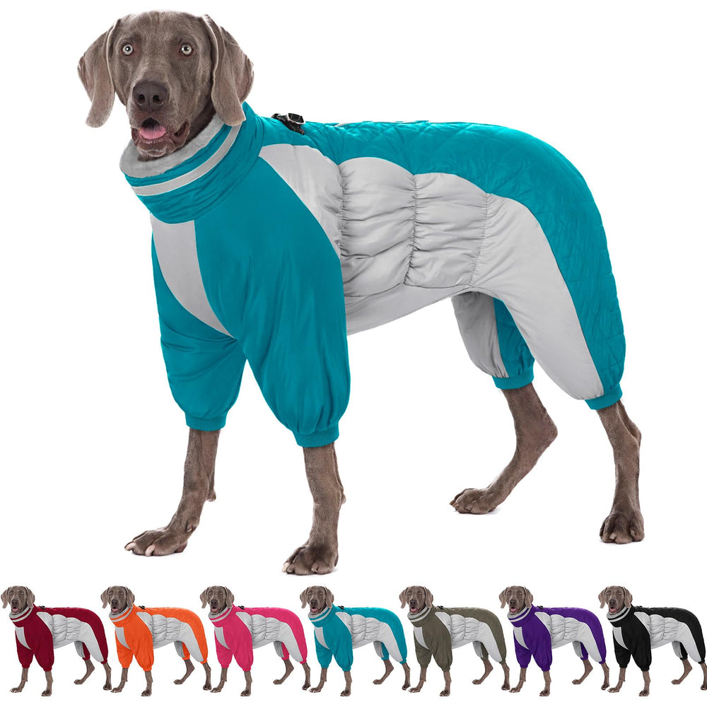 Chaqueta AOFITEE para perro, vista frontal, abrigado y cómodo para paseos.